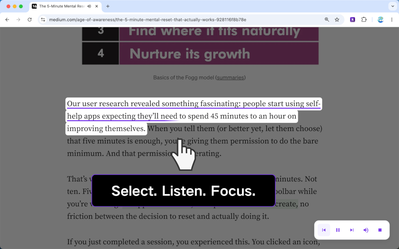 ReadBeam screenshot