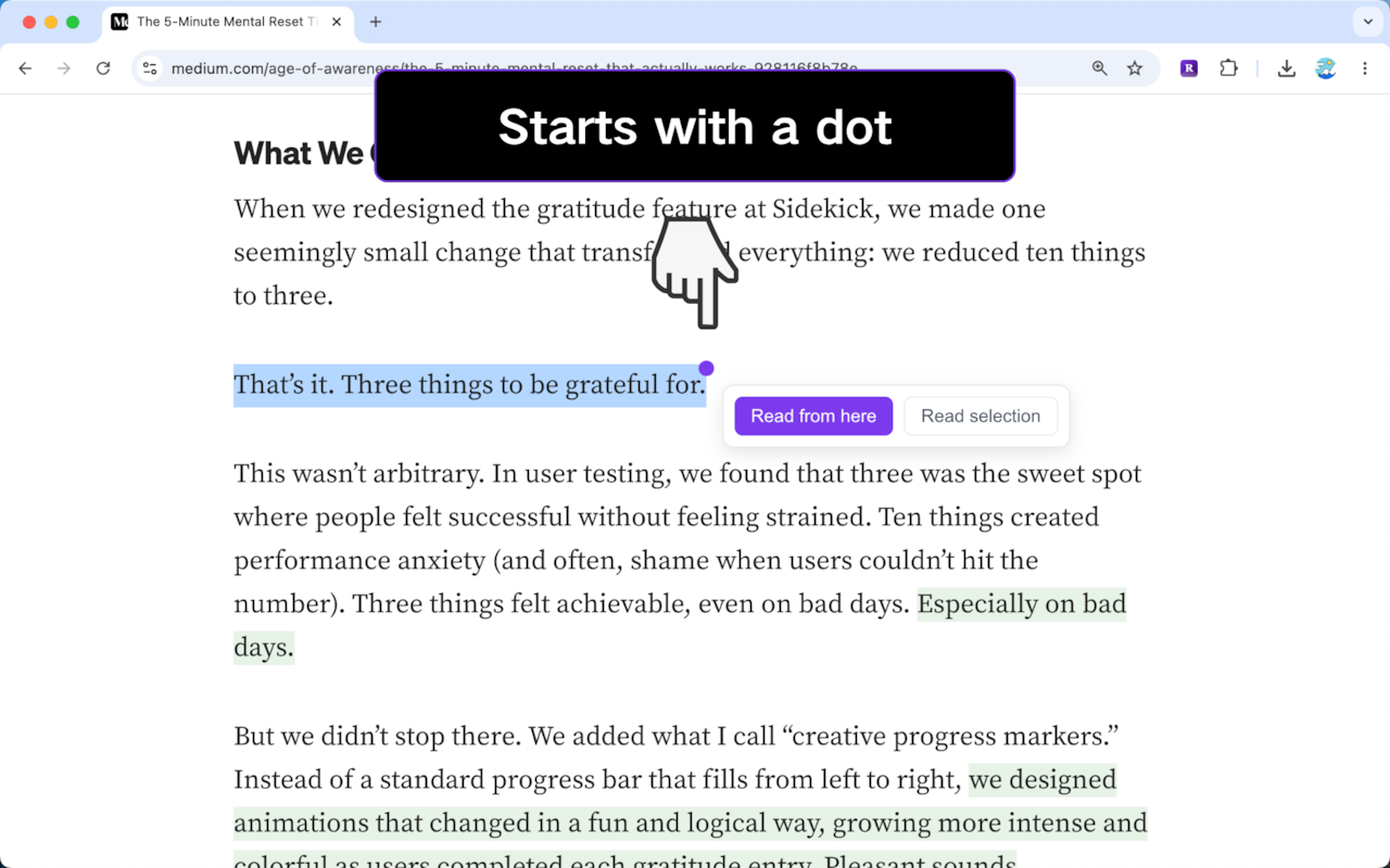 ReadBeam screenshot